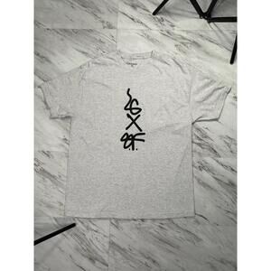 GX1000 Gray Tee XL – Vertical Graffiti Script Graphic Skate Culture Shirt #8